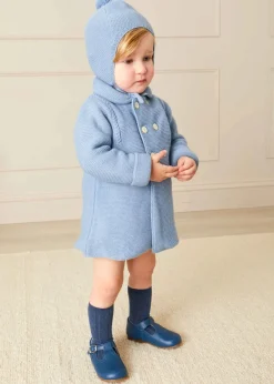 Hats | Knitwear & Cardigans | Pepa London Merino Wool Pom Pom Hat In Blue (S-L)