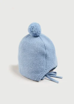 Hats | Knitwear & Cardigans | Pepa London Merino Wool Pom Pom Hat In Blue (S-L)