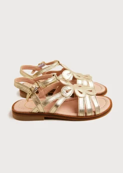 Sandals | Sandals | Pepa London Metallic Strappy Leather Sandals in Gold (24-35EU)