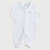 Gifting | All In Ones | Pepa London Newborn All-In-One With Rocking Horse Embroidery In Blue (1-6mths)