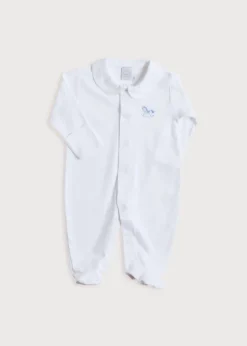 Gifting | All In Ones | Pepa London Newborn All-In-One With Rocking Horse Embroidery In Blue (1-6mths)