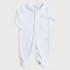 Gifting | All In Ones | Pepa London Newborn All-In-One With Rocking Horse Embroidery In Beige (1-6mths)