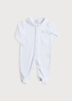 Gifting | All In Ones | Pepa London Newborn All-In-One With Rocking Horse Embroidery In Beige (1-6mths)