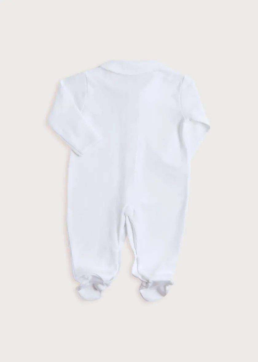 Gifting | All In Ones | Pepa London Newborn All-In-One With Rocking Horse Embroidery In Beige (1-6mths)