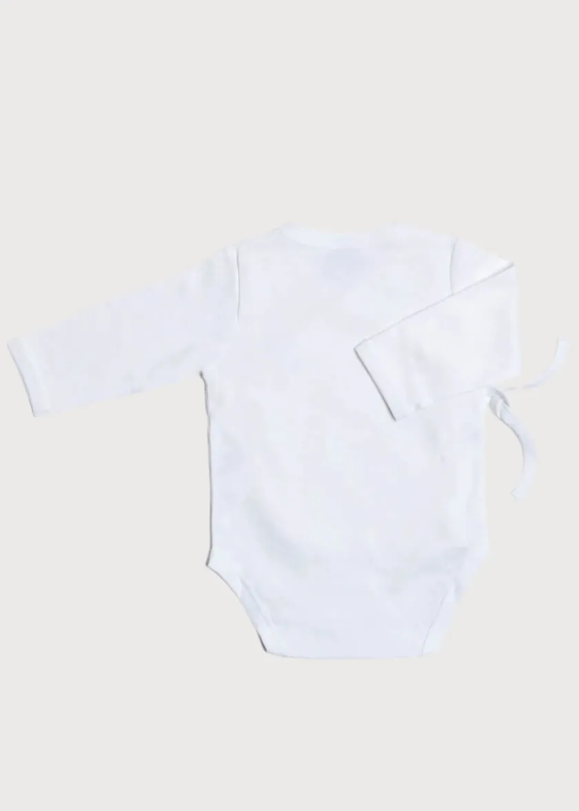 Gifting | Bodysuits & Baby Grows | Pepa London Newborn Side Tie Bodysuit With Rocking Horse Embroidery Blue (1-6mths)
