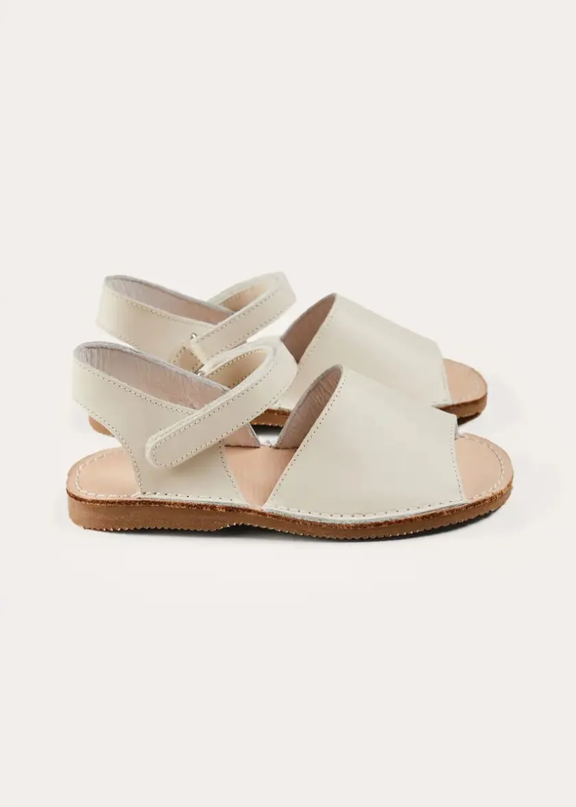 Sandals | Sandals | Pepa London Open Toe Leather Sandals in Ivory (17-30EU)