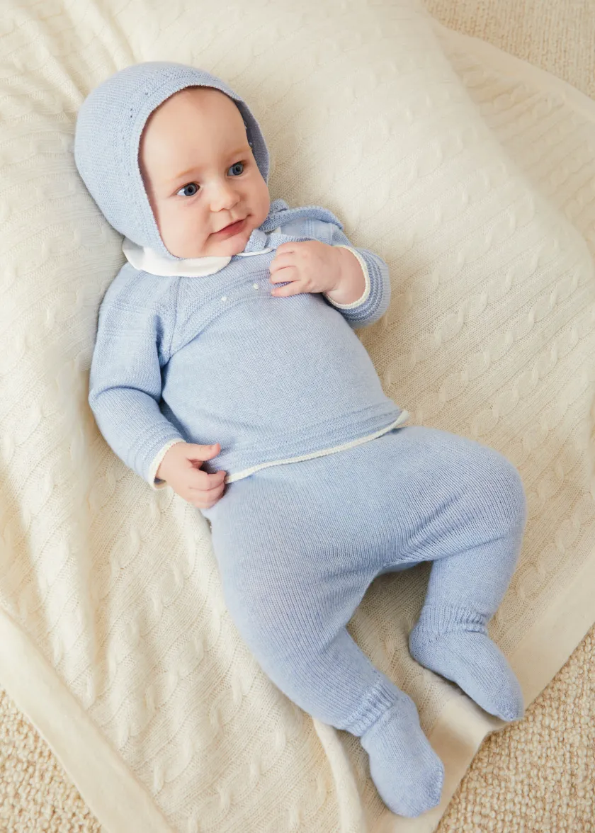 Bonnets & Booties | Bonnets & Booties | Pepa London Openwork Bonnet In Blue (S-L)