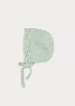 Bonnets & Booties | Bonnets & Booties | Pepa London Openwork Bonnet In Green (S-L)