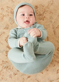 Bonnets & Booties | Bonnets & Booties | Pepa London Openwork Bonnet In Green (S-L)