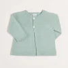 Knitwear & Cardigans | Knitwear & Cardigans | Pepa London Openwork Detail Baby Cardigan in Green (1-12mths)