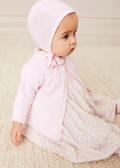 Knitwear & Cardigans | Pepa London Openwork Detail Baby Cardigan in Pink (1-12mths)