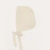 Bonnets & Booties | Knitwear & Cardigans | Pepa London Openwork Knitted Bonnet in Beige(S-L)