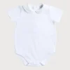 Tops & Bodysuits | Tops & Bodysuits | Pepa London Peter Pan Collar Bodysuit in White (0mths-3yrs)