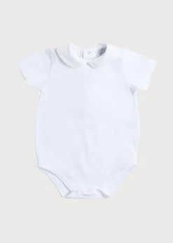 Tops & Bodysuits | Tops & Bodysuits | Pepa London Peter Pan Collar Bodysuit in White (0mths-3yrs)