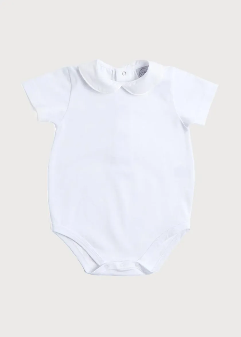 Tops & Bodysuits | Tops & Bodysuits | Pepa London Peter Pan Collar Bodysuit in White (0mths-3yrs)