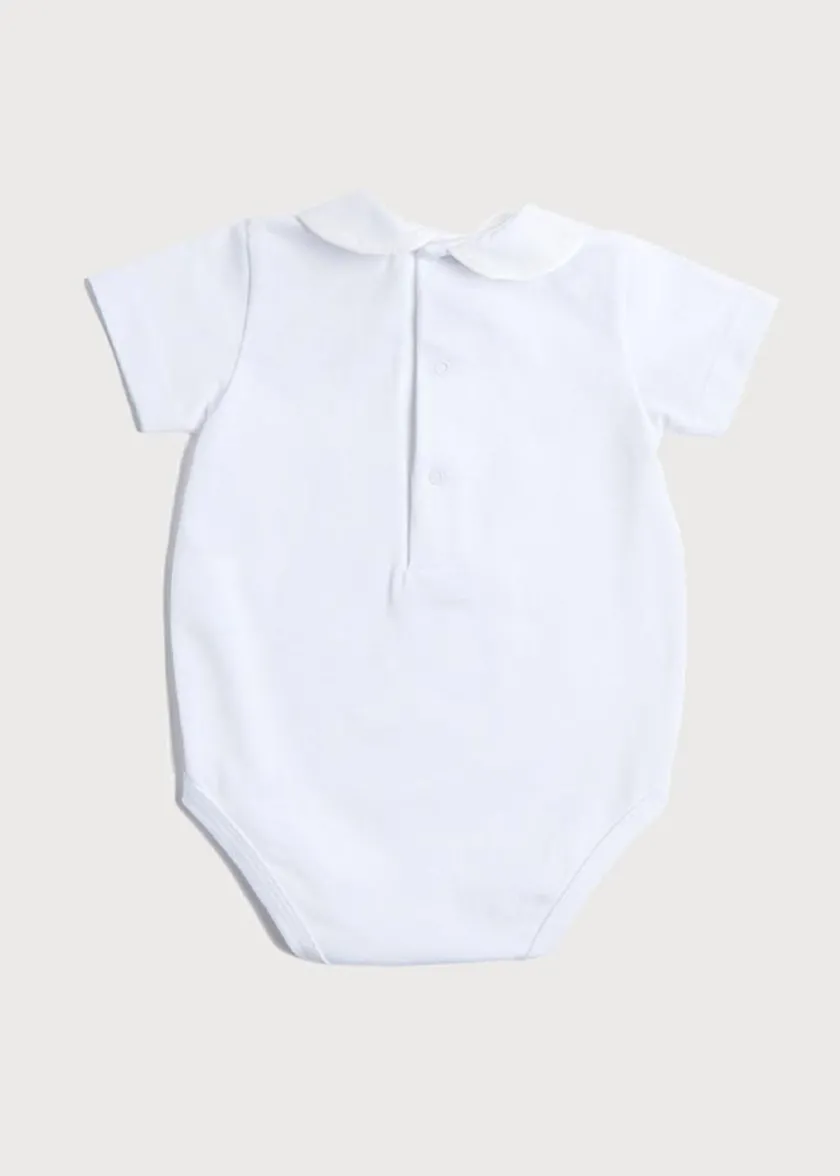 Tops & Bodysuits | Tops & Bodysuits | Pepa London Peter Pan Collar Bodysuit in White (0mths-3yrs)