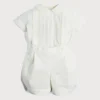 Two-piece Sets | Two-piece Sets | Pepa London Peter Pan Collar Short Sleeved Two Piece Set in Ivory (12mths-4yrs)