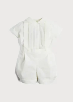 Two-piece Sets | Two-piece Sets | Pepa London Peter Pan Collar Short Sleeved Two Piece Set in Ivory (12mths-4yrs)