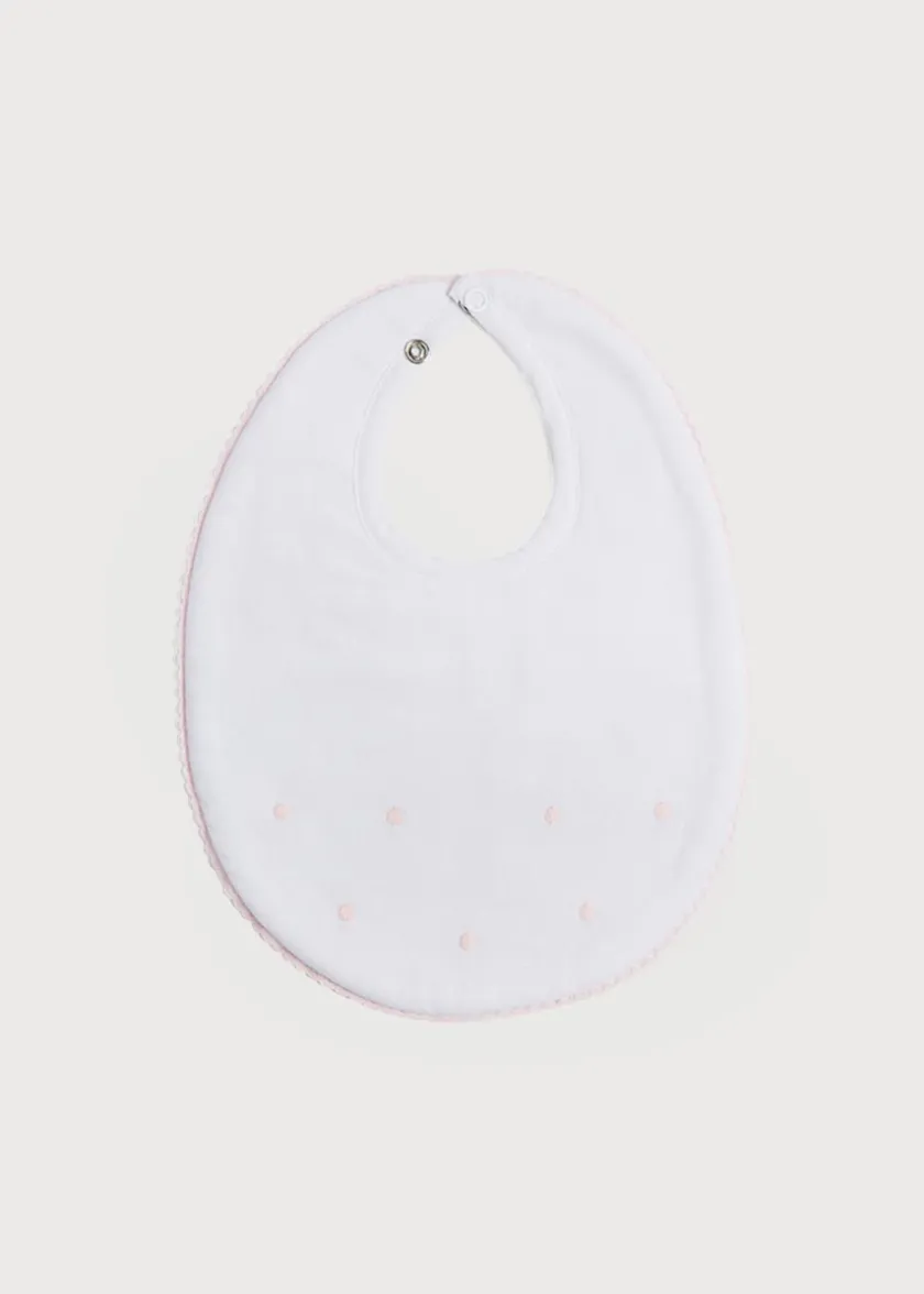 Bibs | Bibs | Pepa London Pink Dotted Cotton Bib