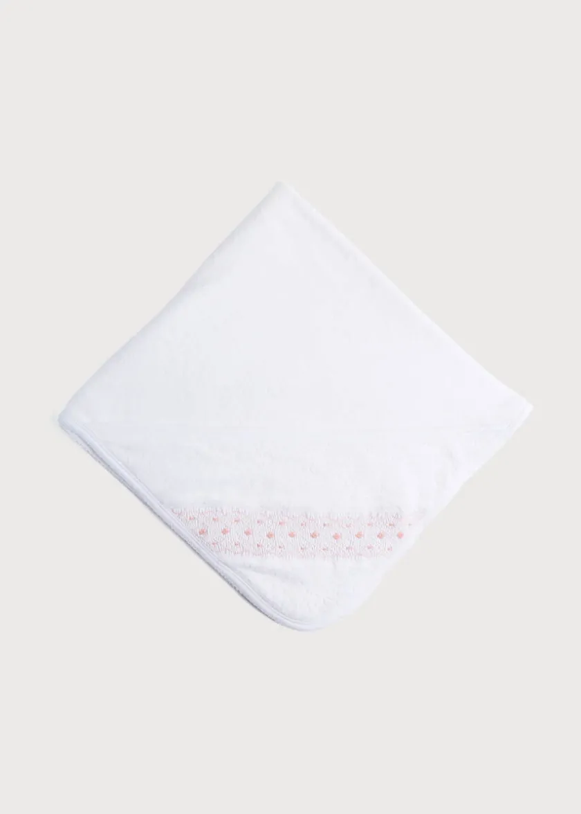 Towels, Blankets & Sleeping Bags | Towels, Blankets & Sleepwear | Pepa London Pink Hand Smocked Towel