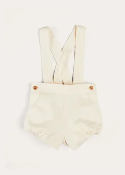 Bloomers, Shorts & Trousers | Bloomers & Pants | Pepa London Plain Bloomers With Braces in White (6mths-2yrs)