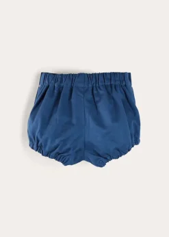 Bloomers, Shorts & Trousers | Bloomers & Pants | Pepa London Plain Button Detail Bloomers in Blue (3mths-3yrs)