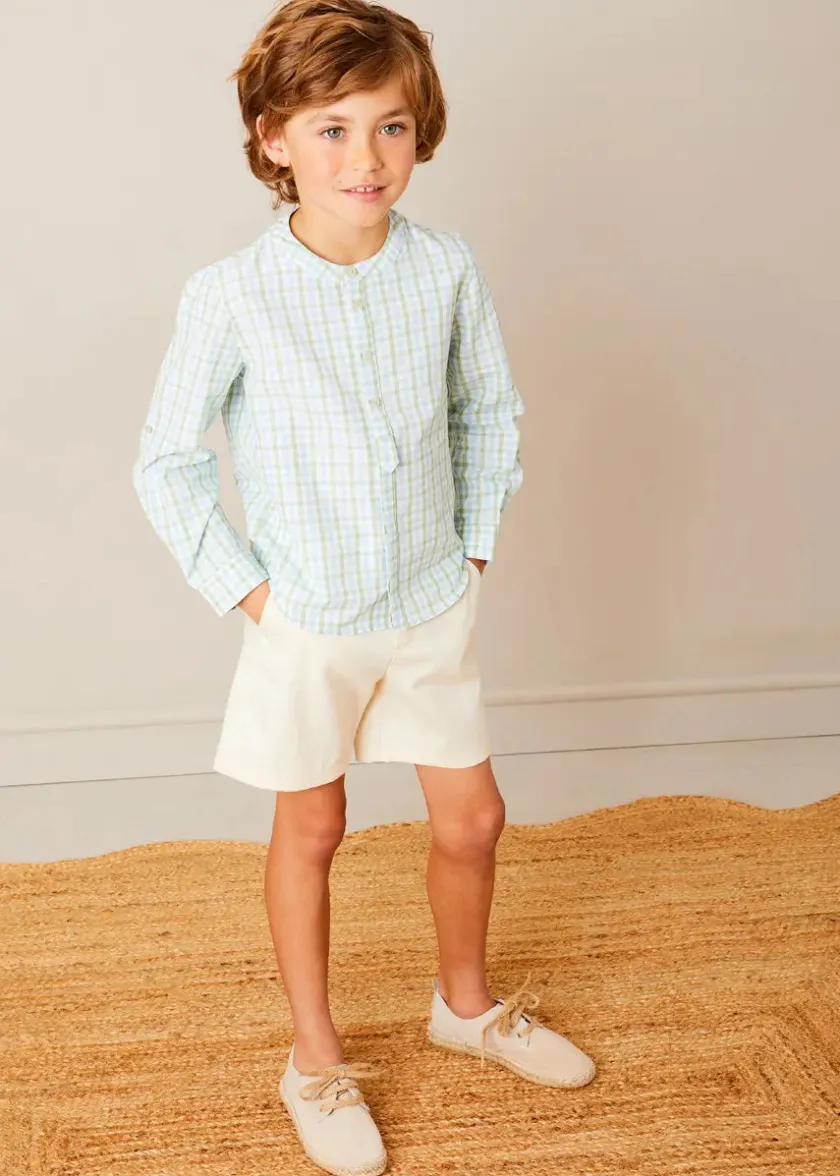 Shorts & Trousers | Pepa London Plain Cotton Shorts in White (4-10yrs)