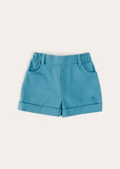 Shorts & Trousers | Bloomers, Shorts & Trousers | Pepa London Plain Elasticated Shorts in Blue (12mths-4yrs)