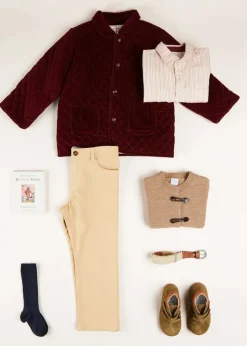 Shorts & Trousers | Pepa London Plain Five Pocket Chino Trousers in Camel (4-10yrs)