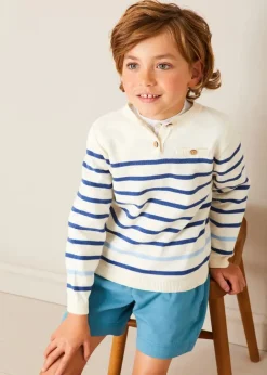 Shorts & Trousers | Pepa London Plain Pocket Detail Shorts in Blue (4-10yrs)