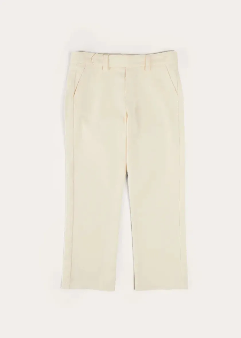Shorts & Trousers | Pepa London Plain Pocket Detail Trousers in White (4-10yrs)