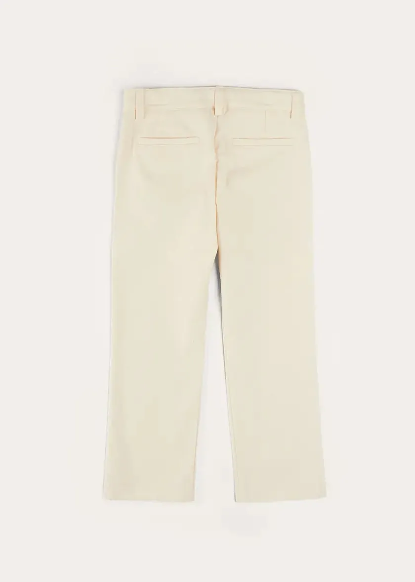 Shorts & Trousers | Pepa London Plain Pocket Detail Trousers in White (4-10yrs)