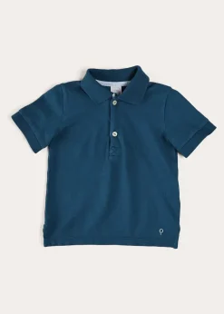 Tops & Shirts | Pepa London Plain Short Sleeve Polo Shirt in Navy (2-10yrs)