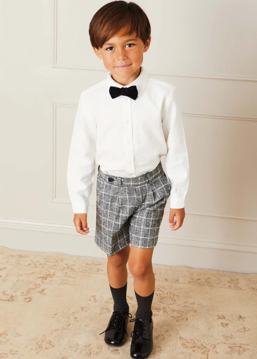Tops & Shirts | Pepa London Polo Collar Long Sleeve Oxford Shirt in White (4-10yrs)
