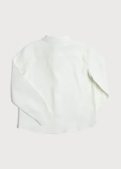 Tops & Shirts | Pepa London Polo Collar Long Sleeve Oxford Shirt in White (4-10yrs)
