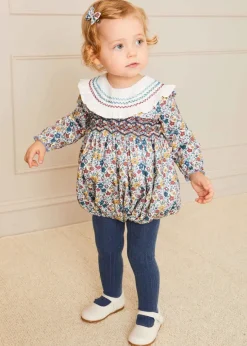 Socks & Tights | Socks & Tights | Pepa London Ribbed Tights in Denim (0mths-10yrs)