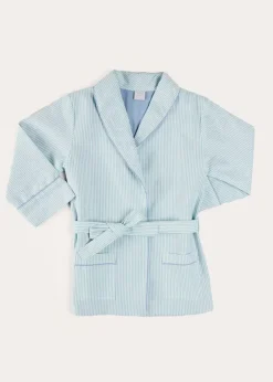Nightwear | Nightwear | Pepa London Rochester Striped Dressing Gown in Green (18mths-10yrs)