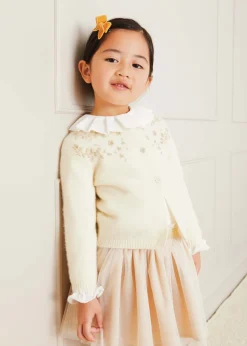 Tops & Blouses | Tops & Bodysuits | Pepa London Ruffle Collar Long Sleeve Top In Cream (18mths-10yrs)