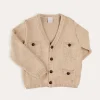 Knitwear & Cardigans | Pepa London Safari Button Detail Cardigan in Camel (4-10yrs)