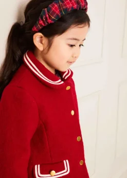 Coats & Jackets | Pepa London Single Breasted Wool Coat in Red (4-10yrs)