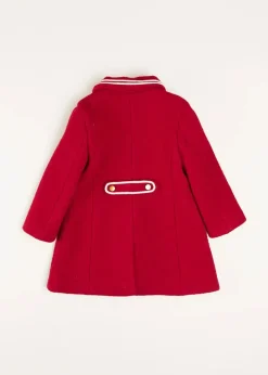 Coats & Jackets | Pepa London Single Breasted Wool Coat in Red (4-10yrs)
