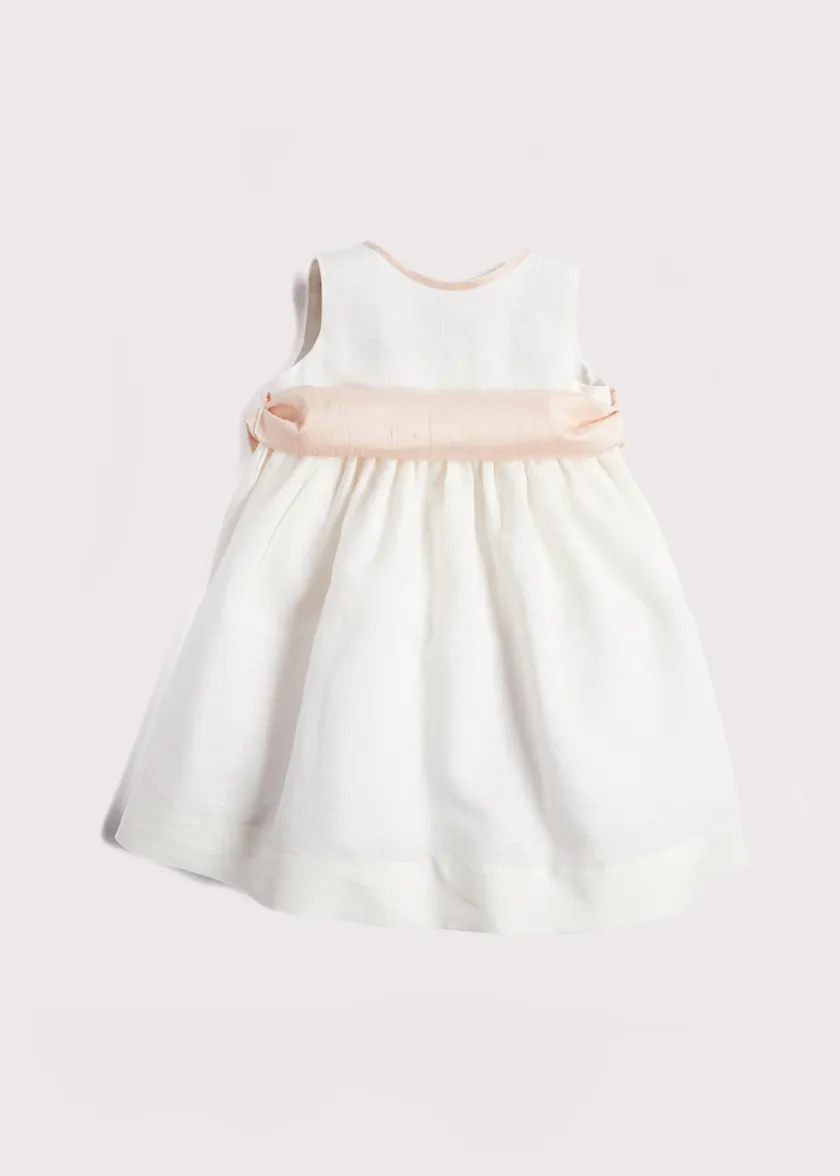 Dresses | Dresses | Pepa London Sleeveless Ivory Flower Girl Dress with Pink Silk Sash (6mths-10yrs)