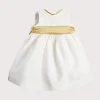 Dresses | Dresses | Pepa London Sleeveless Ivory Flower Girl Dress with Green Silk Sash (6mths-10yrs)