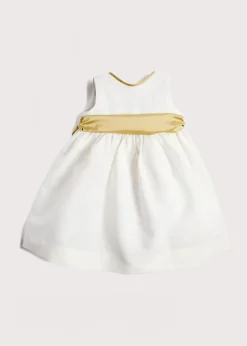 Dresses | Dresses | Pepa London Sleeveless Ivory Flower Girl Dress with Green Silk Sash (6mths-10yrs)
