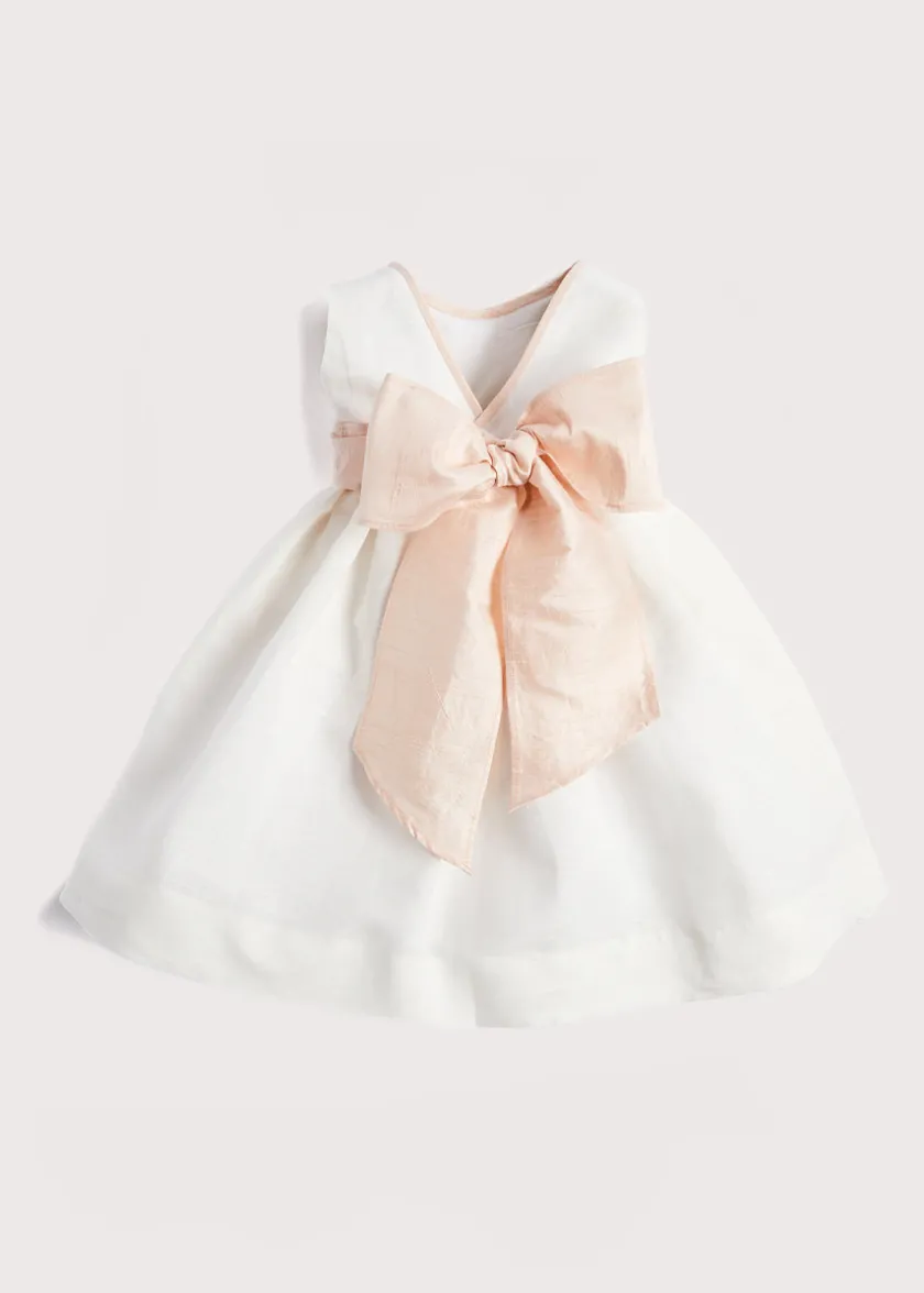 Dresses | Dresses | Pepa London Sleeveless Ivory Flower Girl Dress with Pink Silk Sash (6mths-10yrs)