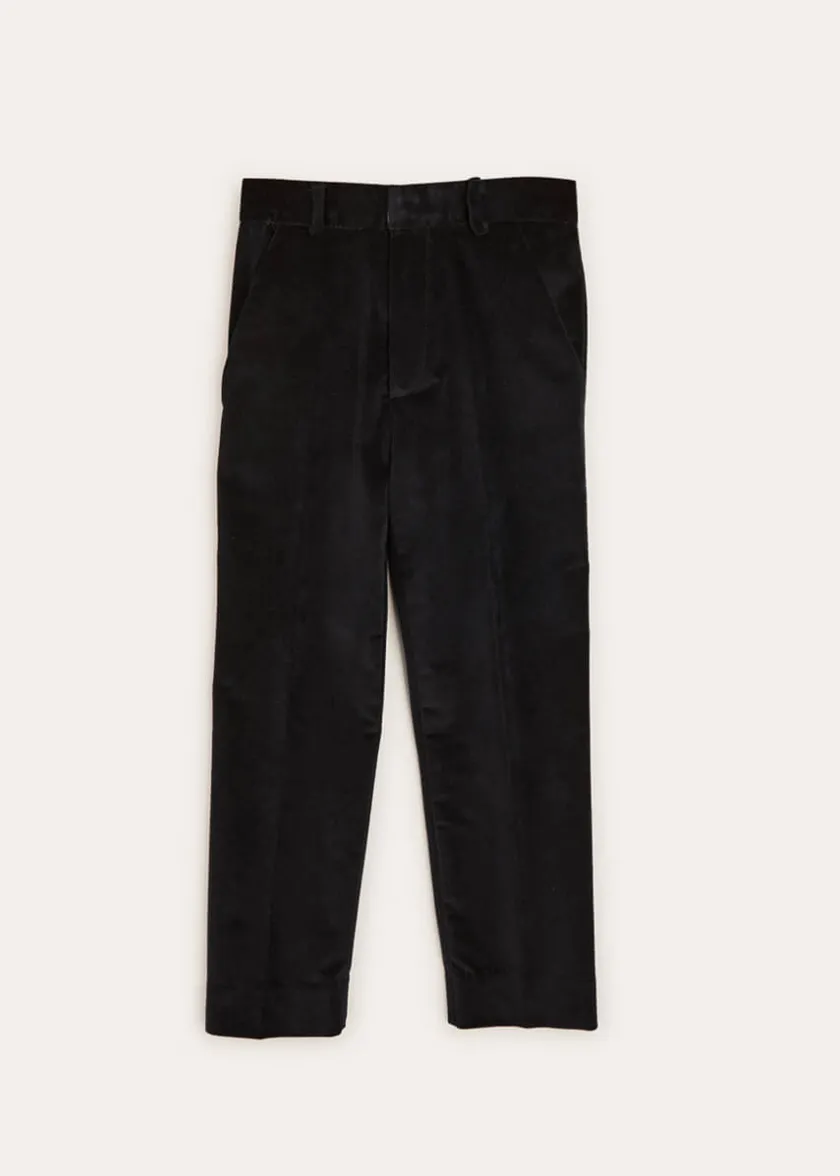 Shorts & Trousers | Pepa London Smart Velvet Trousers In Black (4-10yrs)