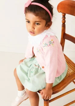 Knitwear & Cardigans | Knitwear & Cardigans | Pepa London Strawberry Embroidery Cardigan in Pink (12mths-6yrs)