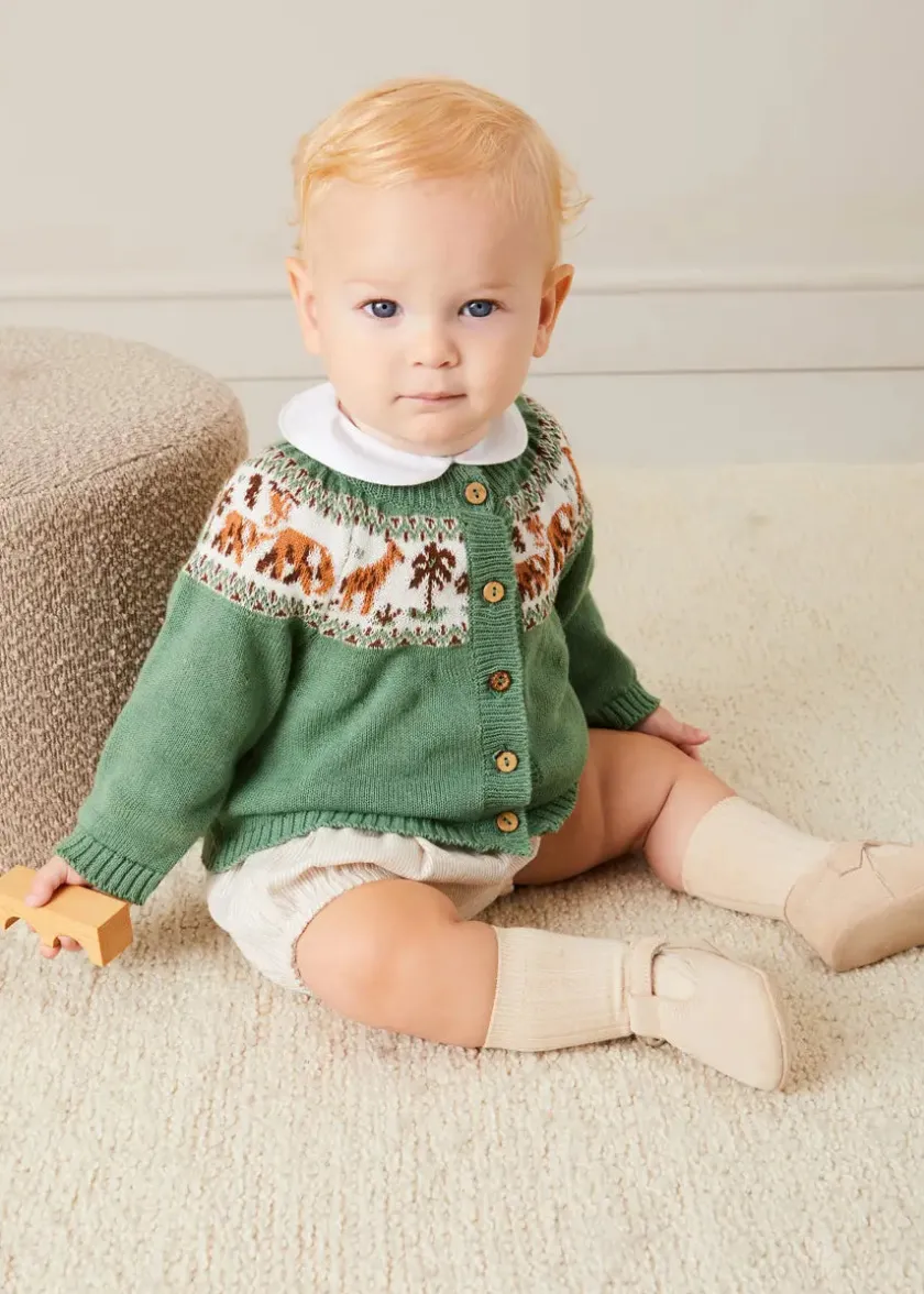 Bloomers, Shorts & Trousers | Bloomers & Shorts | Pepa London Striped Button Detail Bloomers in Beige (3mths-3yrs)