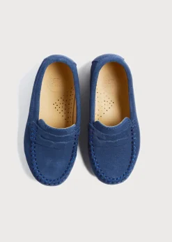 Boat Shoes & Loafers | Loafers | Pepa London Suede Loafers in French Blue (25-34EU)