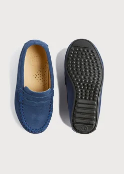 Boat Shoes & Loafers | Loafers | Pepa London Suede Loafers in French Blue (25-34EU)